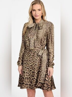 Marciano by Guess Eco Alanis Printed Satin Dress Size 6